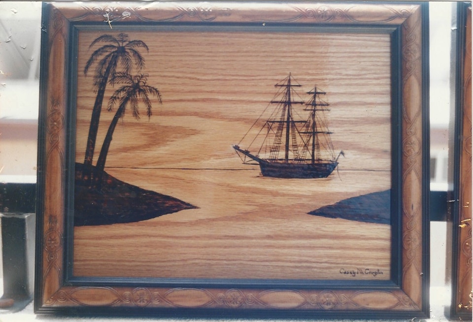 Wood Carving, Woodcarving, Wood Art, Ship Wood burning