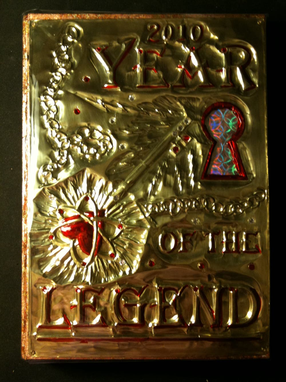 Tooled brass, journal book cover, year of the legend